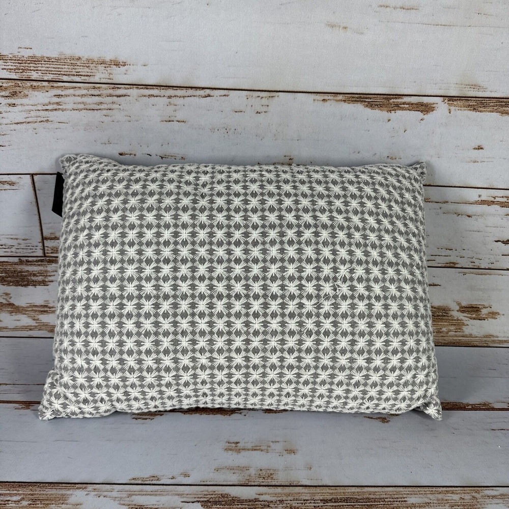 Frye Woven Grey Decorative Pillow 17x12 – Used